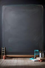 Realistic black chalkboard background dirty blackboard texture