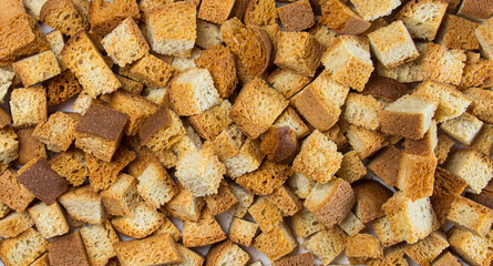 Croutons in full screen as a background for the image