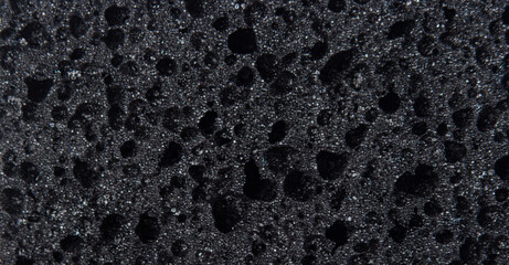 Texture of black sponge for bathing