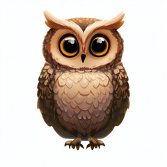 Obraz premium owl illustration for halloween isolated on white background.generative AI