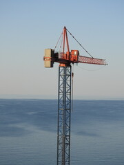 crane on the sea