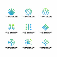 set of logo vector technology illustration