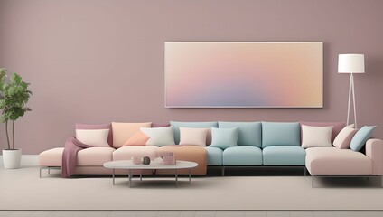 Comfortable home design:83 living room interior with sofa and couch. generative ai