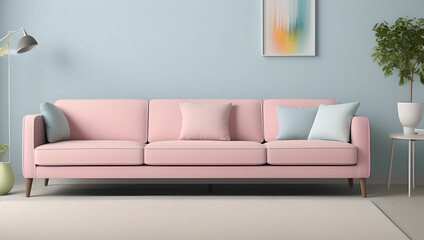 Comfortable home design:78 living room interior with sofa and couch. generative ai