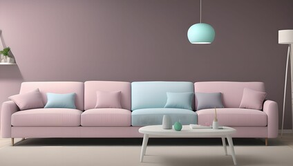 Comfortable home design:29 living room interior with sofa and couch. generative ai