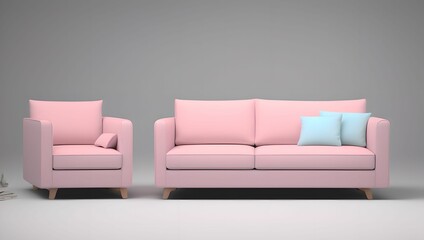 Comfortable home design:23 living room interior with sofa and couch. generative ai