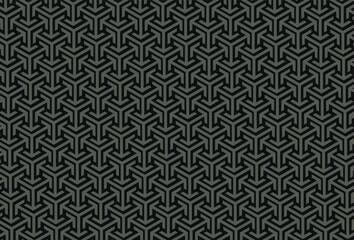 pattern on the wall box It is an arrow that splits into three directions green and black stacked in layers make a scene or mobile wallpaper