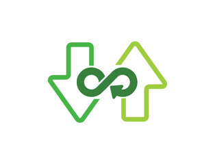 circular economy icons on white background	