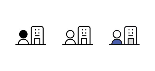 Oganization icon design with white background stock illustration