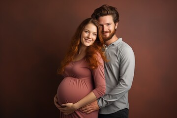 Happy young couple expecting a baby.