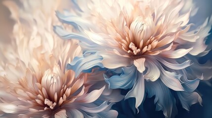 Obraz premium Abstract floral design in pastel colors for prints, Postcards or wallpaper.