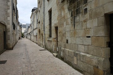 Rue typique, ville de Tours, département d'Indre et Loire, France