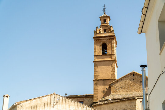  Beautiful tower bell in Gorga, Alicante (Spain).