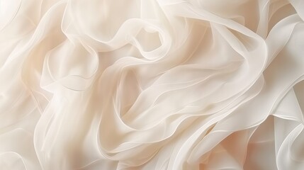 Stylish wedding background beige ruffle bridal dresses, Background illustration of wedding decor.