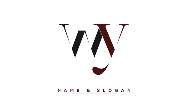 WY,  YW,  W,  Y  Abstract  Letters  Logo  Monogram