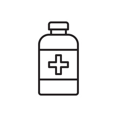 medicine bottle icon - pharmacy sing symbol vector icon