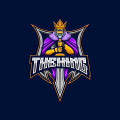The King Esport logo design template