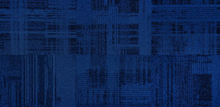 modern and uneven luxury blue tartan woven carpet textures in seamless pattern design. distressed texture of weaved rug fabric. office or hotel carpet for floor covering in luxury mood.