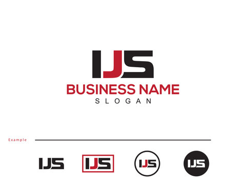 Creative Minimalist IJS ij Vector Letter Logo Template For Your Business