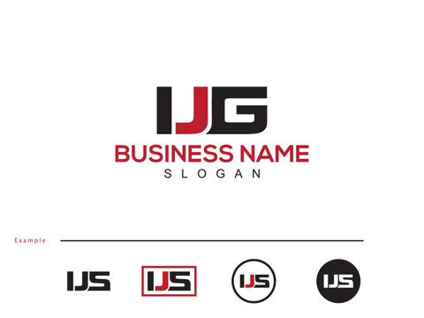 Creative Minimalist IJG ij Vector Letter Logo Template For Your Business