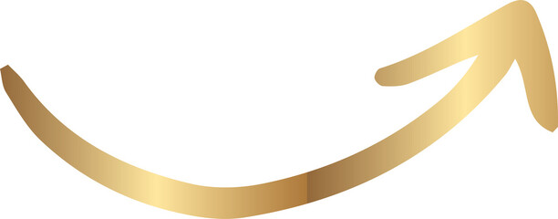 Arrow golden for design and decoration.
