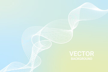 Blue Wave Lines Pattern Abstract Background. Modern Banner. Valentine's Day Wallpaper. Frame. Vector Illustration