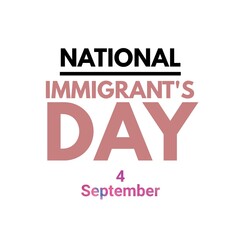 National immigrant's day 4 September international world 