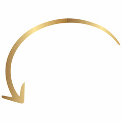 Arrow golden for design and decoration.
