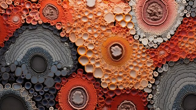 Continuous pattern of coral. close up.