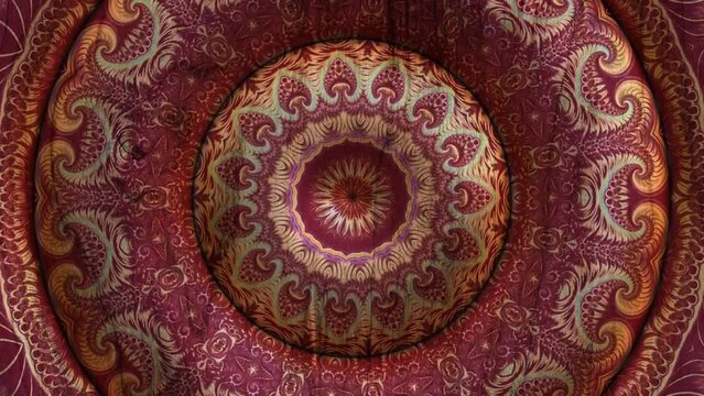 3d render texture animation - wooden-mandala
