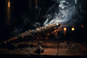 Mystical stick emitting vapor. Generative AI