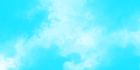 Abstract nature background of romantic summer blue sky with fluffy clouds. blue sky with clouds. panorama Sunlight with blue sky on white cloud. Hand painted blue sky and clouds, abstract watercolor.