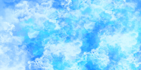 Sky clouds landscape light background. abstract blue watercolor background with colors. Background with clouds. Romantic sky. Abstract nature background of romantic summer blue watercolor surface.