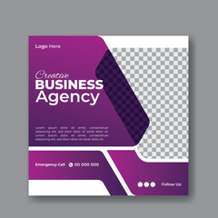 Vector corporate modern business social media post design template and Instagram advertising post and web banner design