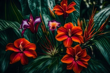 red and yellow flowers