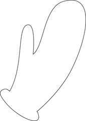 Mittens clothes for decoration and design.