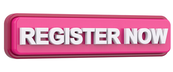 Register now button. 3D illustration.