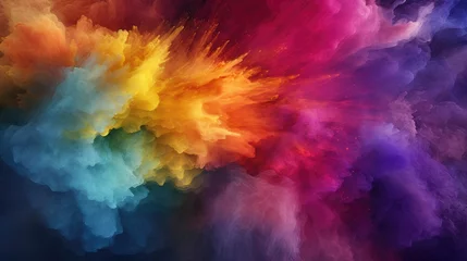Foto auf Acrylglas Gemixte farben Colorful Dust Background