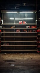 Empty store shelves. Generative AI