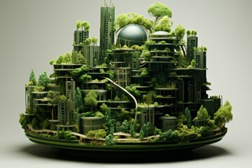 Urban Architecture city scale. Generate Ai
