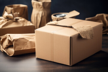 Eco-friendly packaging made of recycled cardboard