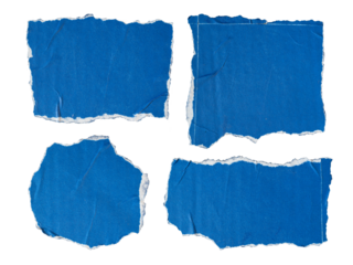 torn blue paper for using as text box
