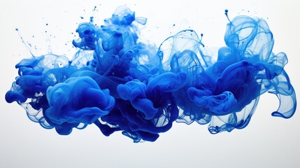 Blue ink underwater - obrazy, fototapety, plakaty