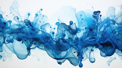 Blue ink underwater.