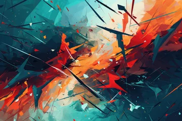 Fotobehang Abstract messy chaos background. © Various Backgrounds