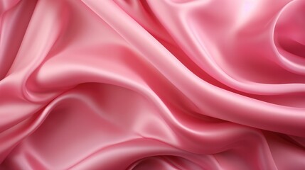 Obraz premium Waves of pink satin fabric