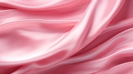 Fototapeta premium Waves of pink satin fabric
