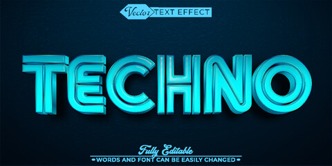 Blue Techno Gaming Editable Text Effect Template