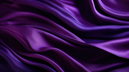  Waves of purple satin fabric