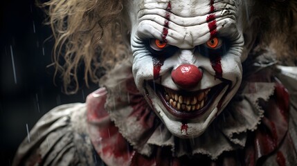 Un clown effrayant, généré par IA